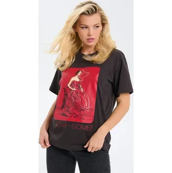 Dámské oblečení Sinsay - Tričko s krátkým rukávem - fialová - 366FK-94X - 366FK-94X-XS