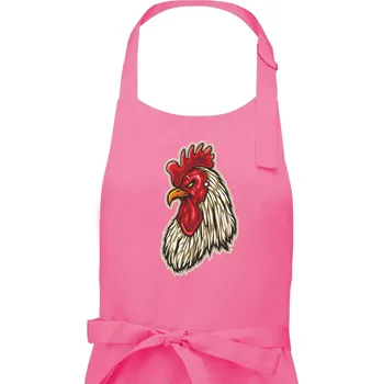 Kuchyňská zástěra Kohout naštvaný - Pánská zástěra na vaření - Univerzální velikost ( Růžová )