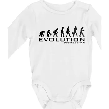 Kojenecký body Evoluce Businessman - Body kojenecké s dlouhým rukávem - Dlouhý r. do 3 měs ( Bílá )