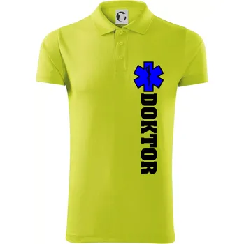 Pánská košile Hvězda života - doktor - Polokošile Victory sportovní (dresovina) - M ( Limetková )