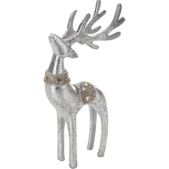 Vánoční ozdoba Vánoční dekorace sob FIG 167 B stříbrná