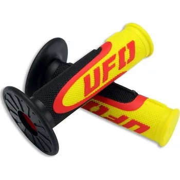 Nářadí na motocykly Gripy Ufo Axiom s trojitou hustotou černá/žlutá/červená MA01825#102