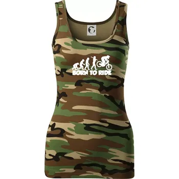 Dámské oblečení Evoluce Born to ride - Dámské Maskáčové tílko - XS ( Hnědý maskáč )