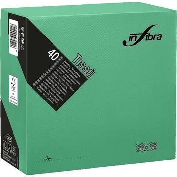 Papírový ubrousek INFIBRA Papírové ubrousky Linea zelené 2vrstvy 38x38cm - 40ks