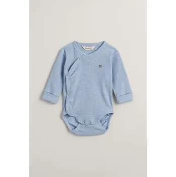 Kojenecký body BODY GANT SHIELD RIB WRAP BODY LT BLUE MELANGE