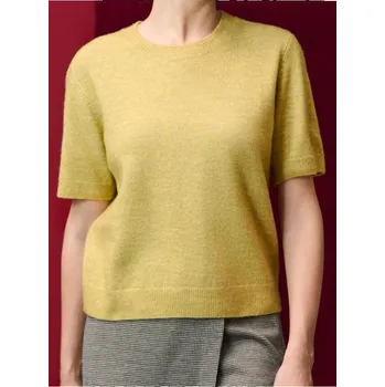 Dámské oblečení Sinsay - Svetrová halenka s příměsí vlny - hořčicová - 336FJ-17X - 336FJ-17X-M