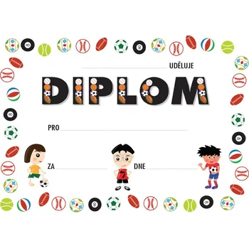 Diplom dětský - Sporty A4