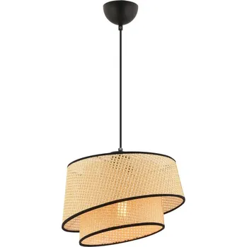 Lustr na lanku BARETTE 1xE27/60W/230V béžová/černá