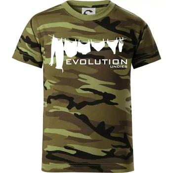 Evoluce spodního prádla - Dětské maskáčové triko - 146 cm/10 let ( Zelený maskáč )