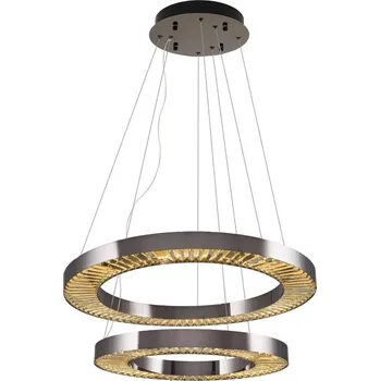 LED Lustr na lanku JESI LED/140W/230V 3000K pr. 100 cm stříbrná