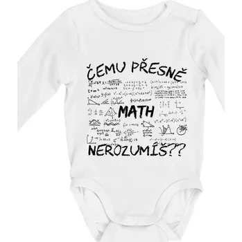Čemu přesně nerozumíš? Matematika - Body kojenecké s dlouhým rukávem - Dlouhý r. do 3 měs ( Bílá )
