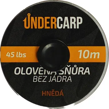 UnderCarp Olověná šňůra bez jádra Hnědá 45lb 10m