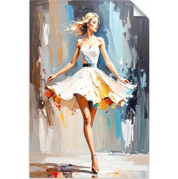 Obraz Žena v bílých šatech NÁLEPKA NA NÁBYTEK do OBÝVACÍHO POKOJE LOŽNICE 30x45