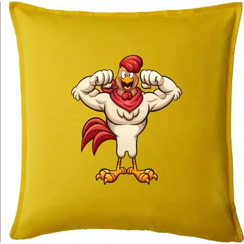 Polštář Svalnatý kohout - Polštář 50x50 - 50x50 - Pouze potah ( Žlutá )