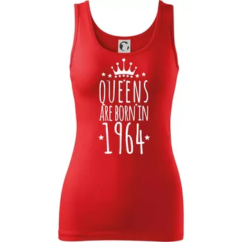 Dámské tričko Queens are born in 1964 - Dámské tílko - 2XL ( Červená )