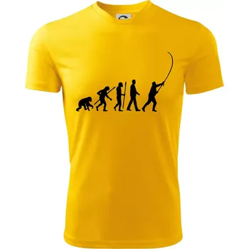 Chlapecké tričko Evoluce rybaření - Dětské triko sportovní (dresovina) - 146 cm/10 let ( Žlutá )
