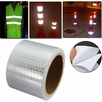 Reflexní Páska Samolepicí Konturová Bílá Role 25M Výstražná 5cm