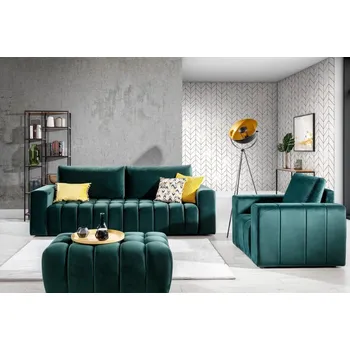 Kuchyňská linka Sada čalouněného nábytku - pohovka, křeslo a podnožka do obývacího pokoje Lazaro - ELTAP monolith 37 245, 108, 102x85, 62, 3, 40 cm