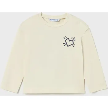 Kojenecké tričko s dlouhým rukávem Mayoral 2079.4H.Baby.9BYA bílá 00X, vel. 68