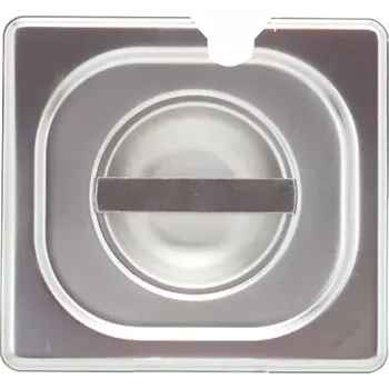 Dóza na potraviny B.PRO GN víko z nerezové oceli 18/10, s úchytovou prohlubní, GN: 1/4