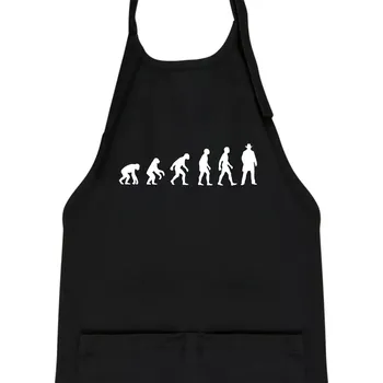 Kuchyňská zástěra Evoluce cowboy - Dětská zástěra na vaření - Univerzální velikost ( Černá )