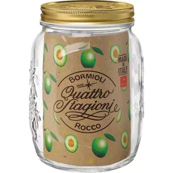 Sklenice Zavařovací sklenice Bormioli Rocco Quattro Stagioni 2 000 ml, průměr víčka 110 mm, zlaté