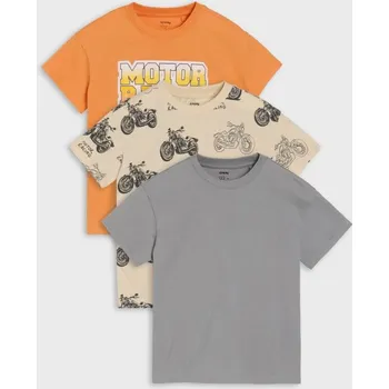 Sinsay - Bavlněné tričko 3 pack - oranžová - 820EY-20X - 820EY-20X-110