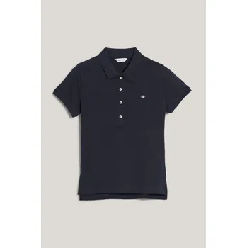 Dámská košile POLOKOŠILE GANT SLIM SHEILD CAP SLEEVE PIQUE POLO EVENING BLUE