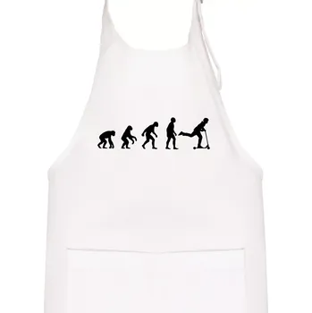 Kuchyňská zástěra Evoluce koloběh koloběžka - Dětská zástěra na vaření - Univerzální velikost ( Bílá )