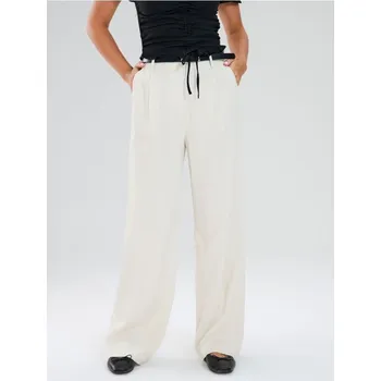 Sinsay - Kalhoty wide leg - béžová - 755FJ-02M - 755FJ-02M-XXS