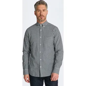 Pánská košile KOŠILE GANT REG CLASSIC POPLIN GINGHAM SHIRT BLACK