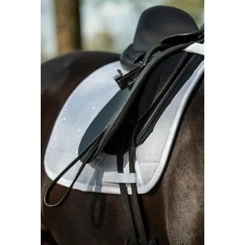 Dečka podsedlová Glitter Mesh Style HKM, bílá, Pony - Drezurní