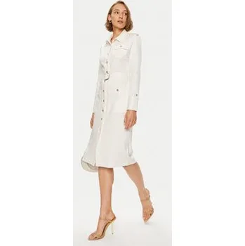 Dámské šaty Tommy Hilfiger Košilové šaty Utility Shirt Dress Ls WW0WW42269 Bílá Regular Fit S
