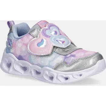 Chlapecká obuv Dětské tenisky Skechers HEART LIGHTS LOVIN REFLECTION 302693N fialová 04A, EUR 21