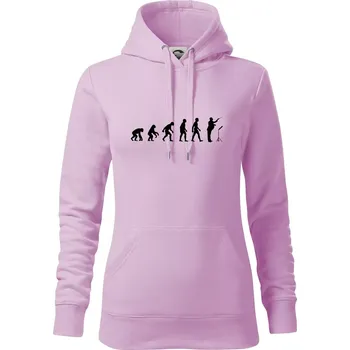 Dámská mikina Evoluce sbormistr z boku - Mikina dámská Cape s kapucí - S ( Orchid )
