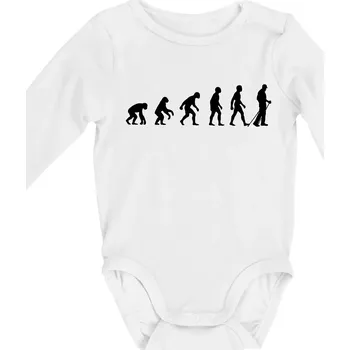 Evoluce Nordic walking - Body kojenecké s dlouhým rukávem - Dlouhý r. do 3 měs ( Bílá )