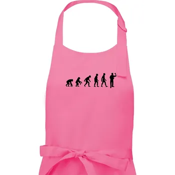 Kuchyňská zástěra Evoluce šipky - Dámská zástěra na vaření - Univerzální velikost ( Růžová )
