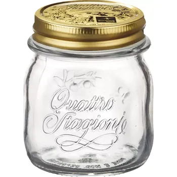 Sklenice Zavařovací sklenice Bormioli Rocco Quattro Stagioni 250 ml, průměr víčka 70 mm, zlaté