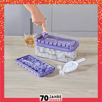 Kuchyňský mlýnek 3Pagen 2 formy na kostky ledu s lopatkou 10,8 x 23,8 x 13,4 cm