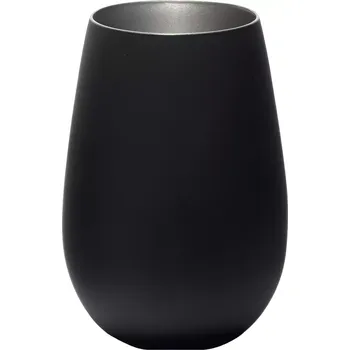 Sklenice Sklenice Stölzle Elements 465 ml, černá/stříbrná