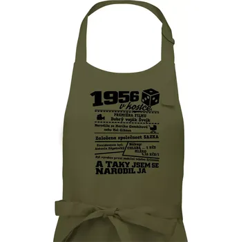 Kuchyňská zástěra 1956 v kostce - Pánská zástěra na vaření - Univerzální velikost ( Khaki )