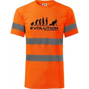 Evoluce longboard - Triko reflexní - HV PROTECT - S ( Neonově oranžová )