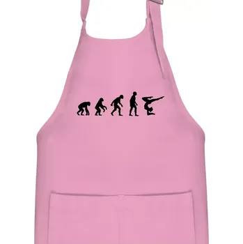 Kuchyňská zástěra Evoluce yoga - Dětská zástěra na vaření - Univerzální velikost ( Růžová )