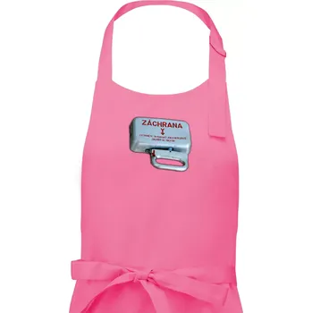 Kuchyňská zástěra Záchranná brzda vlak - Dámská zástěra na vaření - Univerzální velikost ( Růžová )