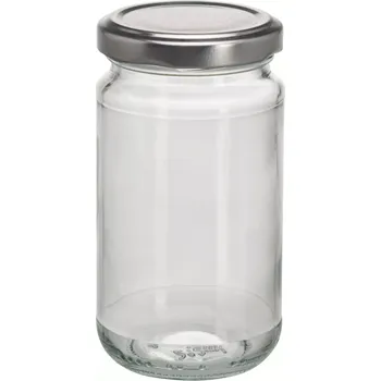 Sklenice Zavařovací sklenice Gastro 212 ml, víčko šroubovací stříbrné, sada 6 ks