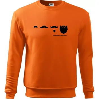 Pánská mikina Evolution mustache - Mikina Essential pánská - XL ( Oranžová )
