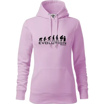 Dámská mikina Evoluce práce - Mikina dámská Cape s kapucí - S ( Orchid )