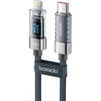 Toocki TQ-X36 nabíjecí a datový kabel - USB-C na Lightning - 1 m - šedý