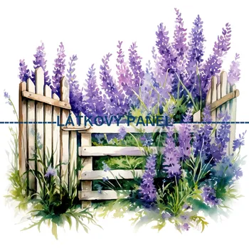 Látkový panel - Levandule - LE-86 Velikost: 20x20cm, Materiál: Bavlna