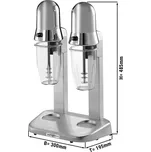 G.Gastro Vřetenový mixér PREMIUM - s 2 míchadly - 2x550 ml - 2x100 W